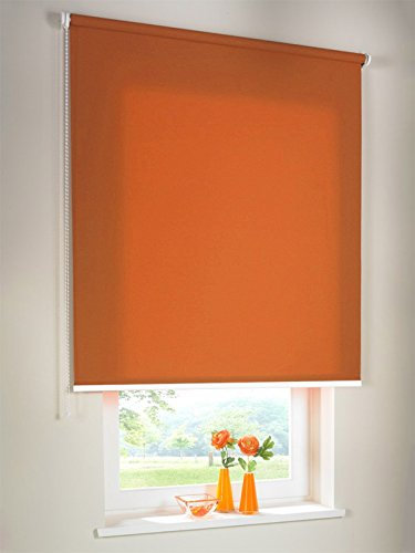 Easy-Shadow Hochwertiges Sichtschutzrollo Seitenzugrollo Kettenzugrollo Rollo Sichtschutz 150 x 260 cm / 150x260 cm terracotta - Bedienseite links // Maßanfertigung