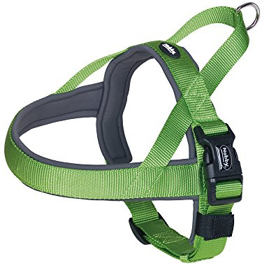 Nobby Norwegergeschirr Classic Preno, neon grün/grau L: 38-50 cm + 36 cm, B: 20/25 mm, 1 Stück