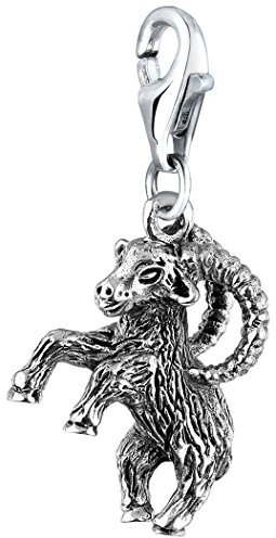 Nenalina Steinbock Karabiner Charm Anhänger für Bettelarmband aus 925 Sterling Silber 713159-000