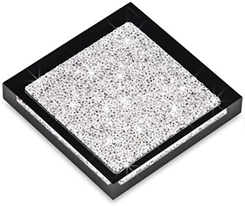 My IMPLEXIONS Luxuriöser Untersetzer veredelt mit Swarovski Kristallen/Elegante Tisch-Dekoration (1 Stück - schwarz)