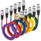 Neewer Confezione da 6 cavi da 2 m XLR maschio a XLR femmina, colorati, cavi per microfono sigillati in gomma, per un collegamento bilanciato (verde, blu, viola, rosso, giallo e arancione)