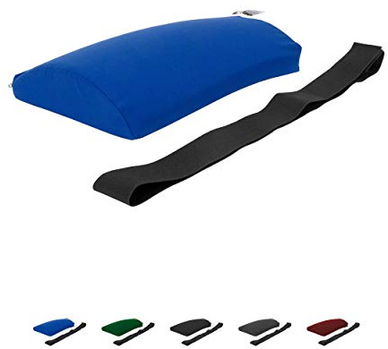 Sport-Tec Lendenkissen mit Bezug und Gurt Sitzkissen Rückenkissen für Büro und Auto