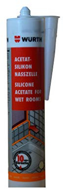 Würth Silikon-Dichtmasse - Caulk, Flüssigkeit, Wasserfest, Klar, 310 ml