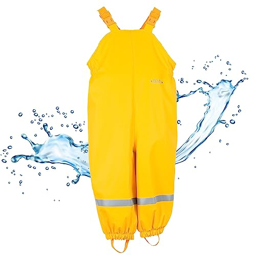 BMS Kinder Regenhose Antarctic Softskin Buddellatzhose OekoTex Gelb-98
