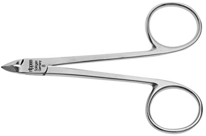 nippes Solingen, Hautzange Länge Hautschere Vernickelter Stahl Nagelhautzange Nagelhautschere extra fein Hautzange Nagelhaut Made in Germany, Silber , 8 cm (1er Pack)