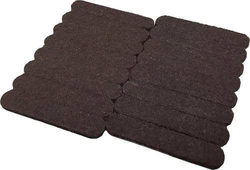 Shepherd Hardware 9865 1/2-Inch x 2-5/8-Inch Heavy Duty Self-Adhesive Felt Furniture Strips, 16-Pack, Brown