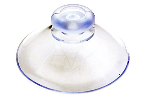 Pack of 10 x 45mm (approximately 1 3/4) Standard Mushroom Head Suction Cups / Suckers plain, clear vinyl PVC by rubbersuckers UK. Packet of 10.