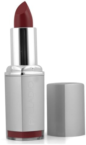 Palladio Herbal Lipstick, Rich Pigmented and Creamy, Infused with Aloe Vera, Chamomile & Ginseng, Prevents Lips from Drying, Combats Fine Lines, Long Lasting Lipstick, Roseberry