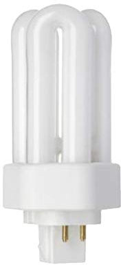GE de bajo consumo iluminación 4 pines Triple tubo CFL 13 W, GX24q-1, luz blanca cálida (3000 K) 12000 horas
