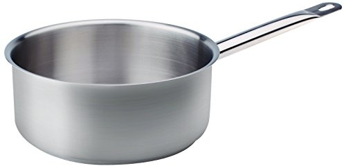 Pentole Agnelli Acier Inoxydable 18/10 Casserole Basse avec Manche 24 cm Acier