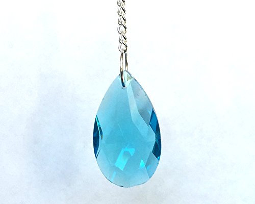 EIMASS Lot de 10 gouttes de lustre Accessoires de rideau Attrape-soleil Embellissez les lumières Salon Chambre Artisanat Costumes (13 x 22 mm, aigue-marine larme)