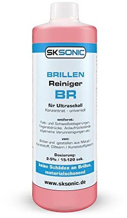 SKSonic BR - Limpiador ultrasónico de gafas 500 ml: limpieza y cuidado profesional para lentes ópticas y marcos de gafas