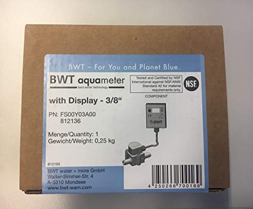 BWT Aquameter Wasserhahnfilter mit LCD-Anzeige, 3/8 Zoll, mehrfarbig, einzigartig