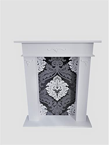 Decorative Fireplace Black White Handcrafted Fireplace Console