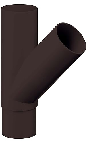 INEFA Tubo di derivazione a 45 gradi Plastica, diramazione tubi, accessori per grondaie per casette da giardino 50/50mm marrone scuro