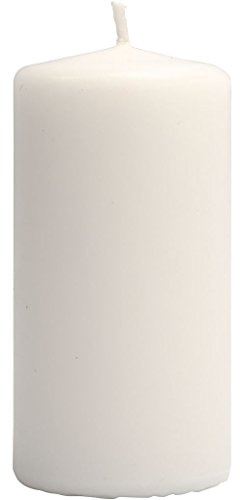 Blockljus, vit, dia. 50 mm, H: 100 mm, 6st.