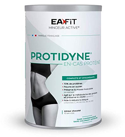 EAFIT Protidyne 320 g - Chocolat - Encas protéiné - Protéines - Vitalité - Brule graisse - Préserve la masse musculaire - Boisson Minceur Protéinée - Marque française