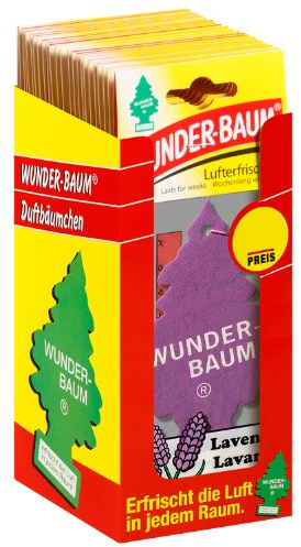 Wunderbaum Miracle Boîte de Coton 134220/24 Lot de 24 sapins désodorisants Senteur Lavande