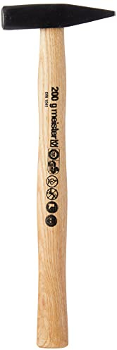 Meister 2223100 Hammer – Engineer's Hammer 200 g Head Weight – Heavy Duty Ash Handle, Cast Steel Head Hammer with Ash Handle 2211000