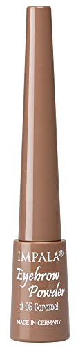 Impala Poudre pour Sourcils couleur 05 Caramel | Maquillage des Sourcils | Longue Tenue avec Applicateur Facile, Sourcils Densifiés et Naturels | Effet Microblading