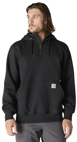 Carhartt Men's Paxton 1/4-Zip Sweatshirt, Black, Large