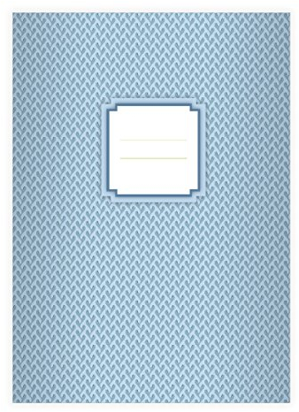 Kartenkaufrausch 16 Retro DIN A4 Schulhefte, Schreibhefte mit Algen Muster in hellblau Lineatur 20 (blanko Heft)