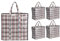 Josephine Osthoff Unisex-Aufbewahrungstaschen, robust und wasserdicht, mit Reißverschluss. 75 Liter Fassungsvermögen, belastbar bis 20 kg. Ideal für Umzug und Einkauf. Schwarz/Weiß, 5er-Pack.