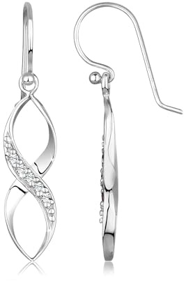 Elli Boucles d'Oreilles Femme Spirale Motif Filigree avec Cristaux en Argent Sterling 925