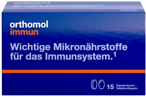 Orthomol Immun Tabl/Kaps: 25 wichtige Nährstoffe zur Unterstützung des Immunsystems*, u.a. mit Vitamin C, Vitamin D und Zink als Beitrag zu einer normalen Funktion des Immunsystems, 15 Tagesportionen