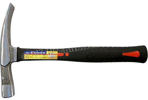 24oz Masons Hammer Brick Masonry - Builders Hand Tools, Strong Handle Grip, Block, Bricklayer | Strong, Robust, Builders, Constructors, Hand Tool