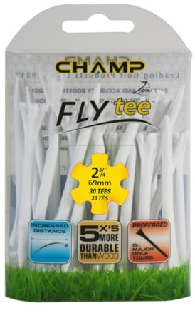 Champ Zarma Unisex Golf Champ Zarma Fly Tee, Blanco, 70 mm
