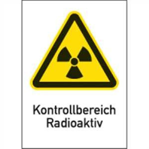Aufkleber Kontrollbereich Radioaktiv 21 x 14,8cm