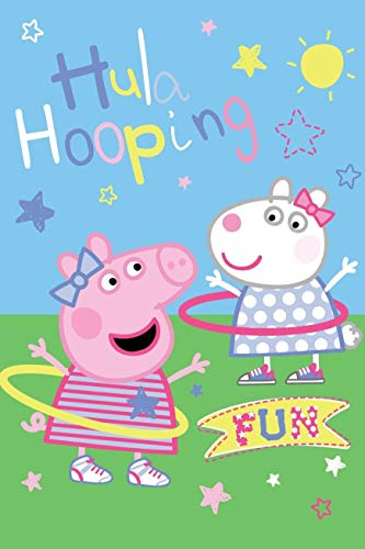 Jerry Fabrics Peppa Pig Hula Hooping Fleece Decke