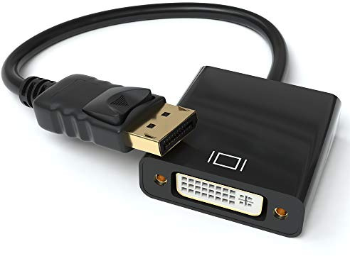 JAMEGA – DisplayPort auf DVI Adapter 2er Pack | Vergoldet Display Port DP zu DVI-D Konverter Full HD 1080p HDTV ideal für PC, Fernseher, Monitor, Beamer, Projektor