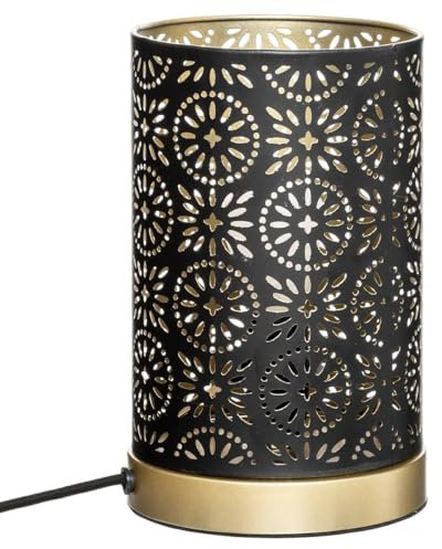 Atmosphera - Lampe Gypsy noire - métal ajouré H21.5 cm