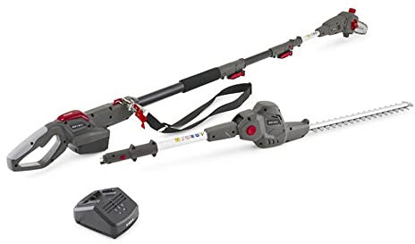 Mountfield MMT 20 Li Multi-Tool, 55cm Telescopic Shaft, 20cm Pruner (150W), 25.5cm Hedge Trimmer (200W), 20V (4Ah) Battery, Battery and Charger Included