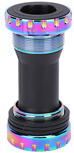 Demeras Fahrrad-Innenlager Einteiliges Metall-Innenlager mit Hohlgewinde für Rahmen in fünf Richtungen 68-73 mm (2,7-2,9 Zoll)