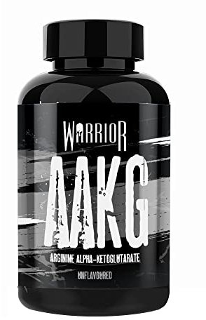 Warrior, Arginine Alpha-Ketoglutarate (AAKG) 500mg - 180 Capsules - Aims to Improve: Nitric Oxide Retention, Blood Flow and Nutrient Delivery, which Increases Vascularity