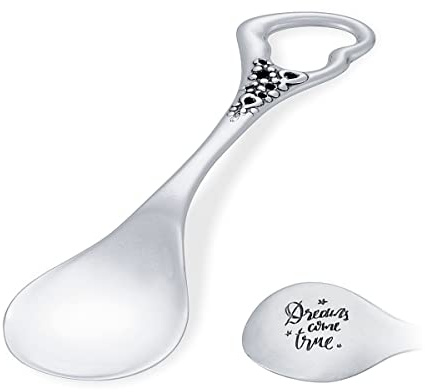 AMBEDORA Kleine Silberlöffel mit Gravur, 925er Silber poliert, Geschenkidee zum Geburtstag, zur Hochzeitstag oder zur Taufe