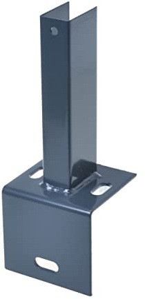 Aqbau® Stolphållare för staketstolpar på L-kantstenar I för skruvning I pulverlackerad I för stolpar 60 x 40 mm I skruvhylsa (antracit)