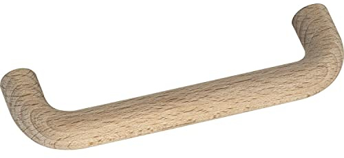 ALLES IM GRIFF Holzgriff Piritu LA 96mm Breite 108mm - Möbelgriff Holz, Buche roh