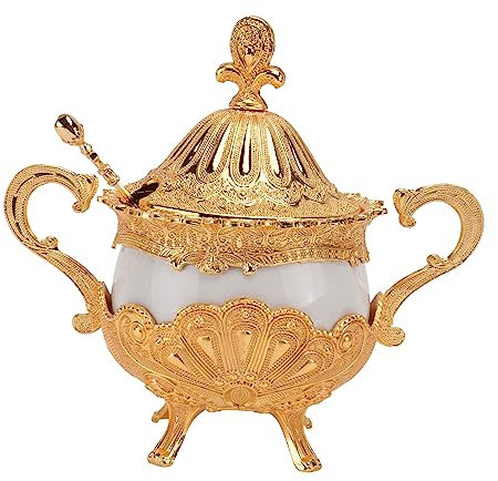 Zerodeko 1pièce Sucrier Doré Avec Motif Pot à Élégant Pour Cuisine Et Salle à Manger