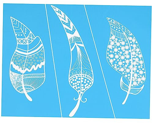 TEHAUX 1blatt Waschbare Schablone Mesh Für Siebdruck Dekorative Vorlage Für Zubehör Für Erwachsene