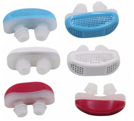 Dispositivo Nasal para Ronquidos y Respiración Nocturna | ABS y Silicona, Ligero y Portátil, sin Presión Nariz, Funda Incluida, Color Rojo