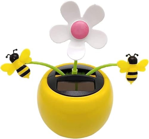 Blossom Solar Dancing Flower Sunflower Toys,Solar Dancing Ornament,Car Swinging Dancing Toy Car Windowsill Decoration Honey Bee Swing Toys
