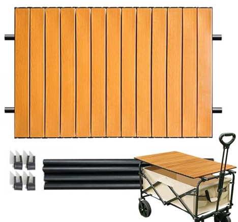 Generisk trädgårdsvagn, campingbord toppbilaga – skrivbord – fällbord | 29,5 x 21,6 tum bärbar picknickartiklar, strandcampingtillbehör för utomhusgrillen