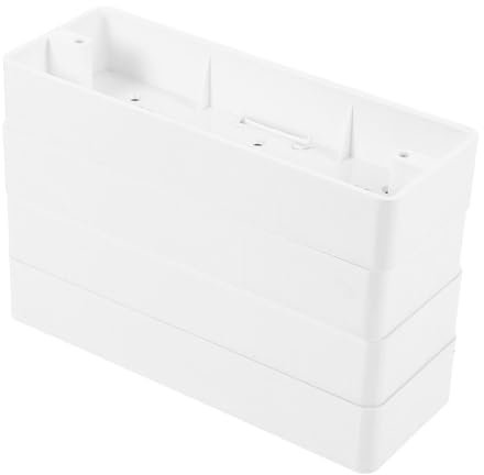 NUOBESTY Install The Junction Box 4pcs Socket Boxes for Home Office Pvc Material