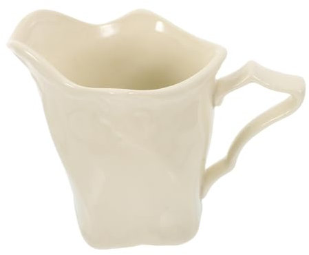 Didiseaon Vintage Ceramic Milk Jug Porcelain Creamer Pitcher for Latte Frother Serving Handle Bowl Cute Cup Milk Pourer