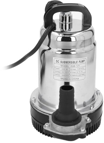 Centrifugal Impeller Pump, Powerful Copper Motor, Stainless Steel Housing, ABS Filter Mesh, Versatile Usage for Gardens, Ponds, Swimming Pools, Boats, Aquaculture with