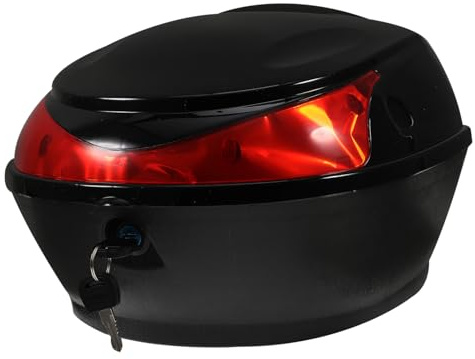 Cabilock Gepäckbox Schwarz Robuste Koffer für Roller und Scooter Leicht zu Installieren mit Sicherheitsverschluss aus Verstärktem Material Montageset